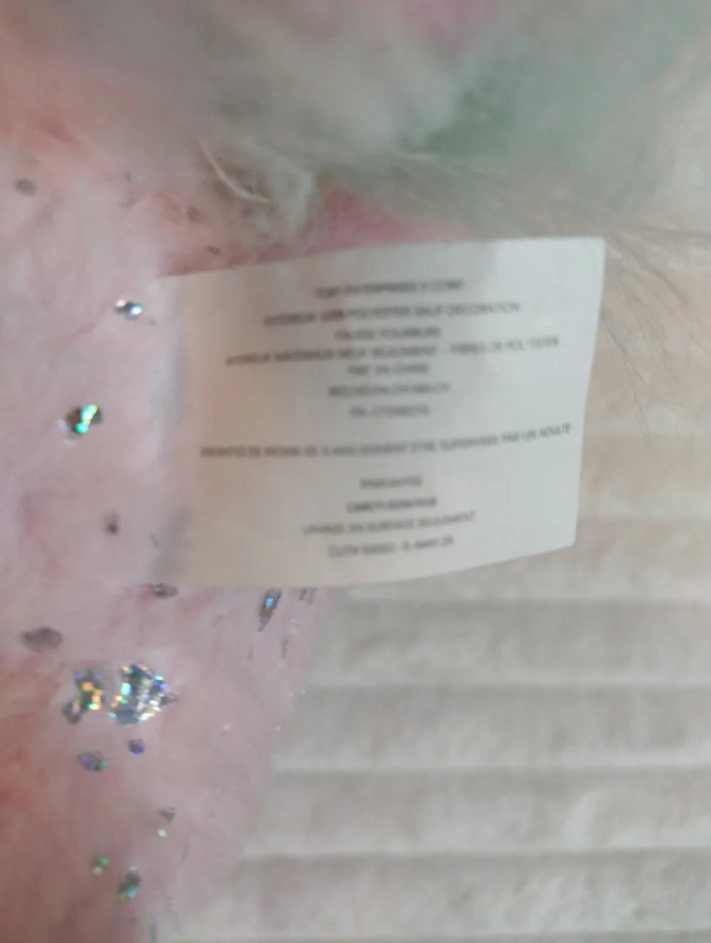 New Olly & Me Pink Unicorn Plush Crossbody Purse Zip Chain Sparkles Rainbow